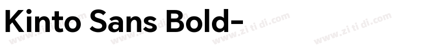 Kinto Sans Bold字体转换